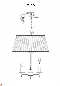 Светильник подвесной Bianco L10513.54
