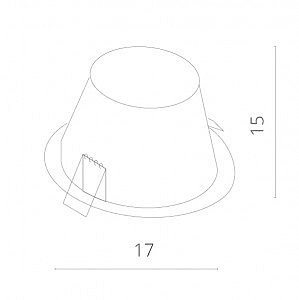 Встраиваемый светильник Downlights A8044PL-1SI