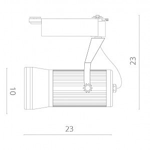 Трековый светильник Track Lights A6330PL-1BK