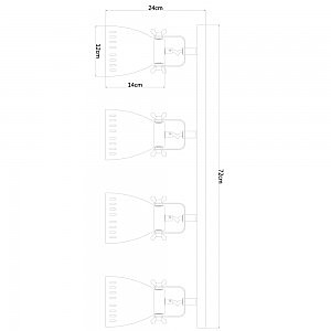 Светильник спот Luned A2214PL-4WH