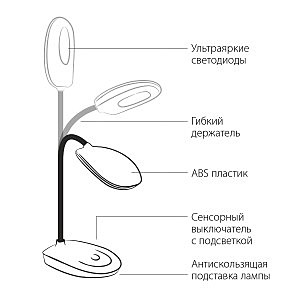 Офисная настольная лампа TL90191 TL90191 красный