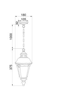 Уличный подвесной светильник Goiri O029PL-01BZ