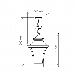 Уличный подвесной светильник Libra Libra H венге (GLXT-1408H)