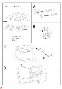 Настенное бра Clt 421 CLT 421W AL