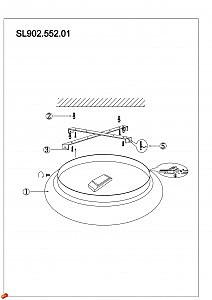 Светильник потолочный SL902 SL902.552.01D