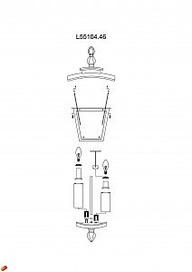 Уличный подвесной светильник Wax L55104.46