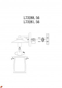 Уличный настенный светильник Kioto L73281.56