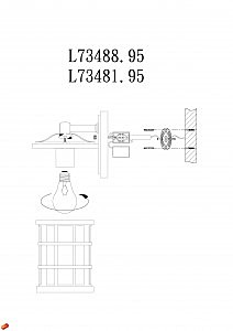 Уличный настенный светильник Amalfi L73488.95