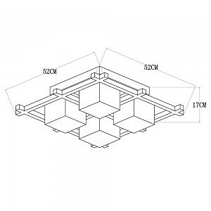 Потолочная люстра Woods A8252PL-4CK