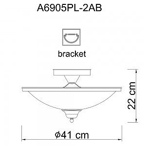 Светильник потолочный Safari A6905PL-2AB