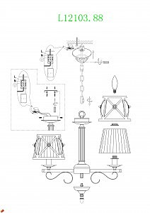 Подвесная люстра Fabrizia L12103.88