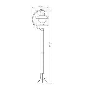 Столб фонарный уличный Talli Talli F черный (GL 3002F)