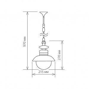 Уличный подвесной светильник Talli Talli H брауни (GL 3002H)