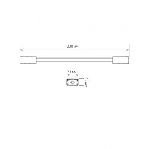 Уличные потолочные Led Stick LED Светильник 120см 36W 6500К IP65