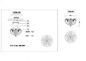 Потолочная люстра Luna 1236/3C