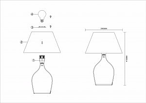 Настольная лампа Filly 1310/1T