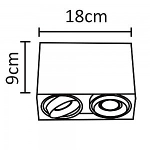 Накладной светильник Pictor A5655PL-2BK