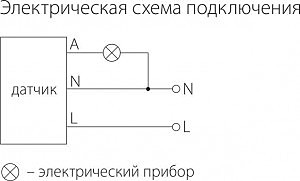 Датчик движения SNS-M-05 SNS-M-05 12m 1,8-2,5m 1200W IP44 220 Белый