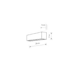 Настенный светильник Straight Wall 6350