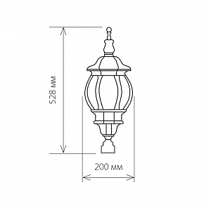 Столб фонарный уличный Farola Уличный светильник 1043 черное золото 100W