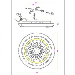 Светильник потолочный Фондо SF7028/1C-WT-BR