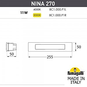 Подсветка для ступеней Nina 8C1.000.000.AYP1L
