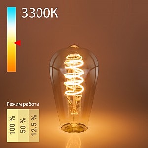 Ретро лампа Elektrostandard Dimmable BL160 5W 2700K E27 (ST64 тонированный)