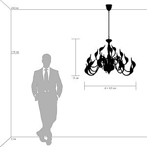 Подвесная люстра Cigno Collo 751246