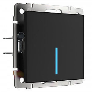 Выключатель W4510108/ Сенсорный выключатель одноклавишный с подсветкой (черный)