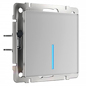 Выключатель W4510606/ Сенсорный выключатель одноклавишный с функцией Wi-Fi (серебряный)