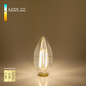 Светодиодная лампа Dimmable F Dimmable 5W 4200K E14 (C35 прозрачный) (BLE1401)