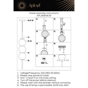 Светильник подвесной Zhizel APL.608.06.03