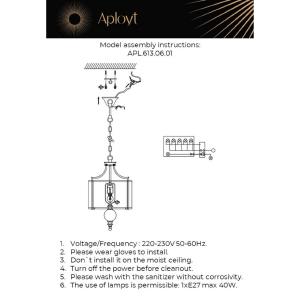 Светильник подвесной Korin APL.613.06.01