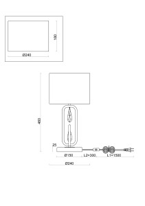 Настольная лампа Riverside FR1007TL-01N