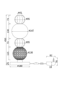 Настольная лампа Collar MOD301TL-L18CH3K