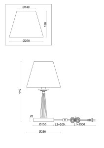 Настольная лампа Osborn FR2027TL-01BS