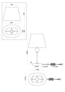 Настольная лампа Soho FR2028TL-01N