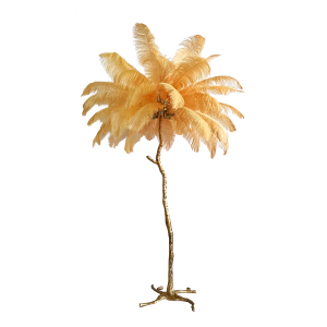 Торшер Ostrich Feather BRFL5014 beige/antique brass