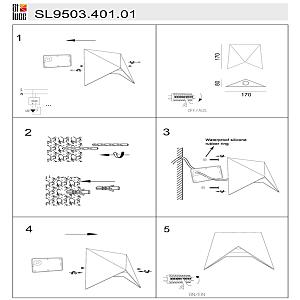 Уличный настенный светильник Canneto SL9503.401.01