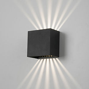 Уличный настенный светильник Elektrostandard Sole черный (35149/D)