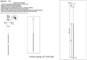 Светильник подвесной CLT 035 CLT 035C1000 WH