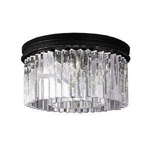 Потолочная люстра 1920s Odeon KR0387C-6B/P black/clear