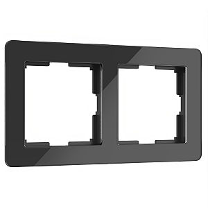 Рамка Acrylic черный W0022708/ Рамка на 2 поста Acrylic (черный)