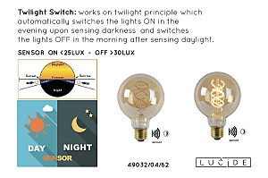 Ретро лампа Led Twilight Sensor 49032/04/62