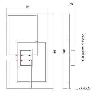 Потолочная люстра Grace 230/3A-50W-3000K GL