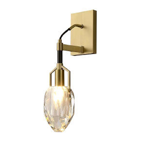 Настенное бра Wall lamp 8960-1W brass/clear