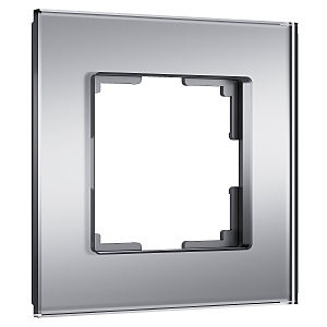 Рамка Werkel W0013106/ Рамка на 1 пост Senso (серебряный, стекло soft-touch)
