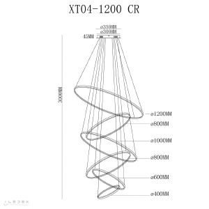 Подвесная люстра Axis XT04-D1200 CR
