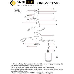 Потолочная люстра Fronteira OML-50517-03