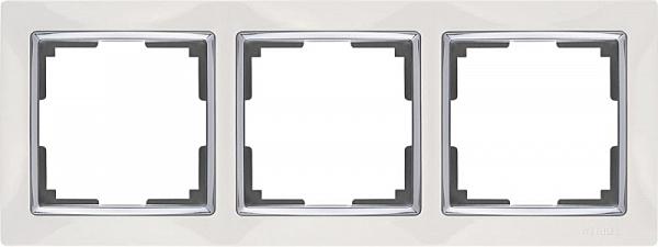 Рамка Snabb WL03-Frame-03-white /Рамка на 3 поста (белый)